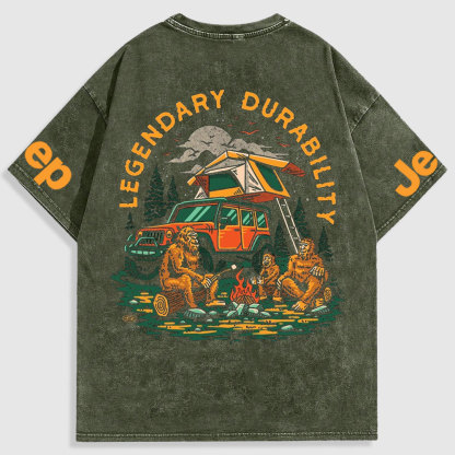 Legendary Durability Jp Camping BigFoot Washed T-Shirt