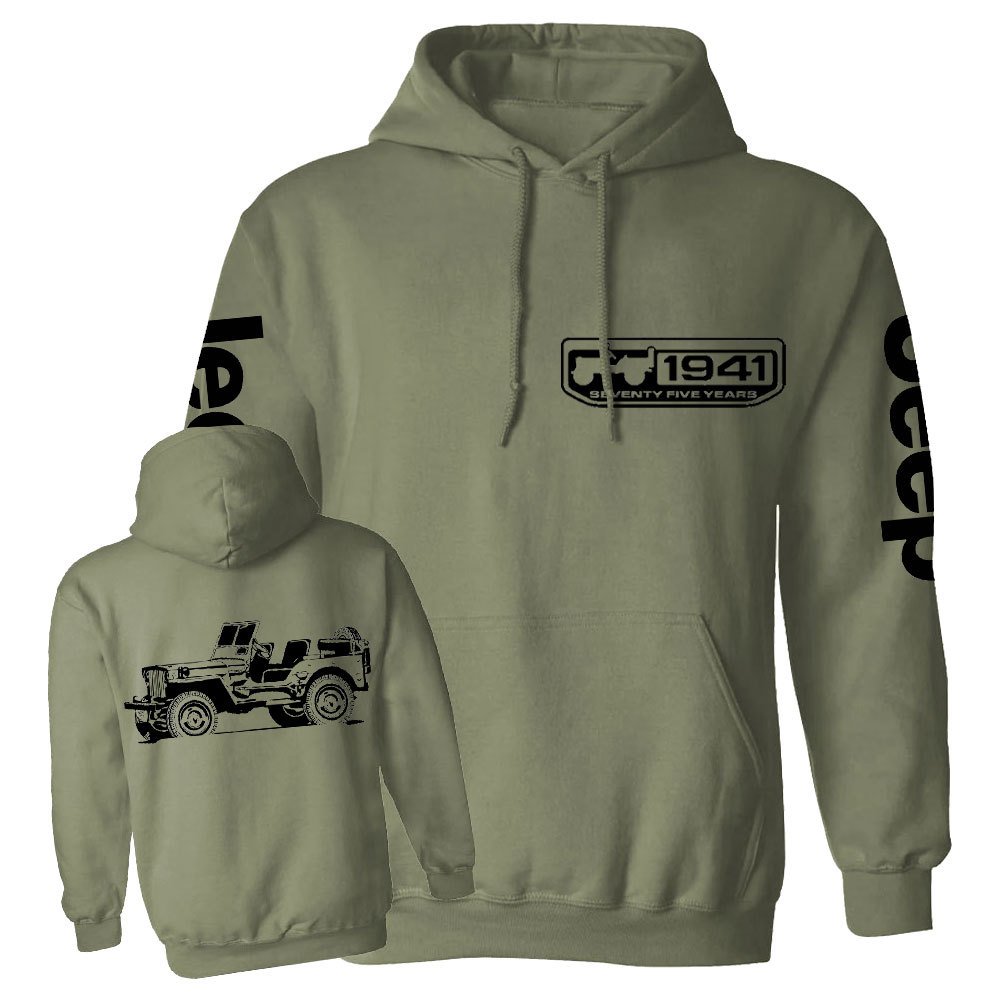 Willys 1941 Seventy Nine Years Jp Lover Back and Front Casual Hoodie