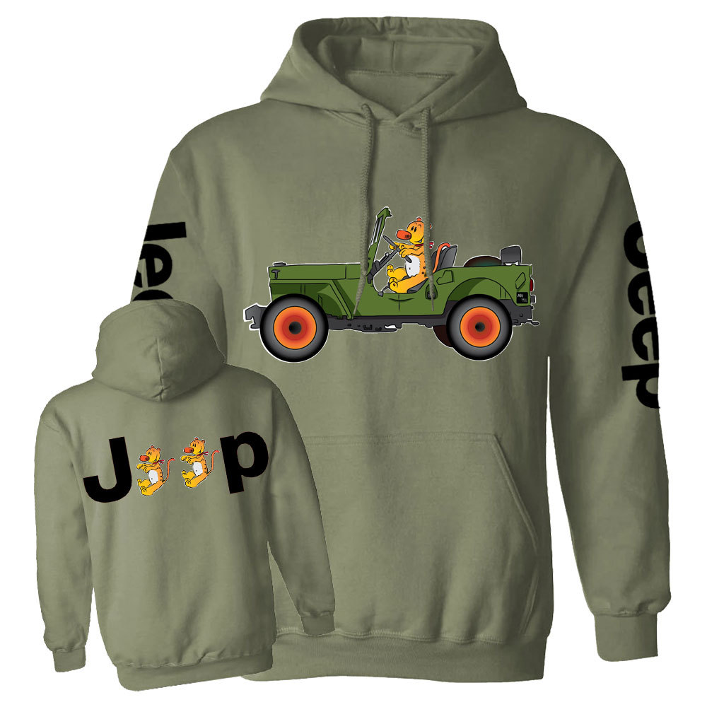 Tiger Drive a Jp Double Printed Casual Hoodie