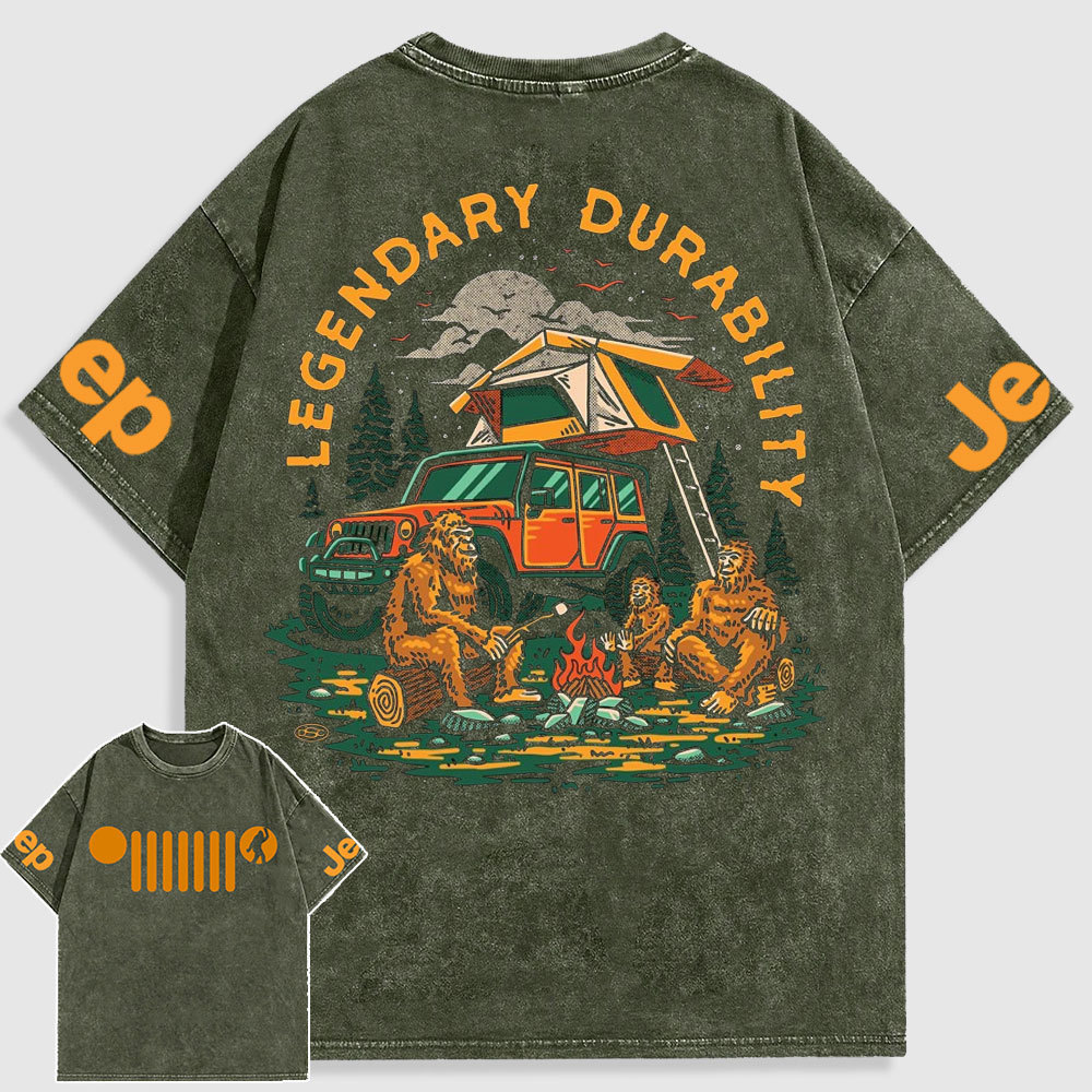 Legendary Durability Jp Camping BigFoot Washed T-Shirt