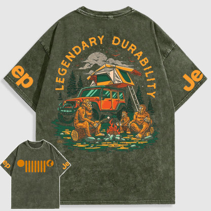 Legendary Durability Jp Camping BigFoot Washed T-Shirt