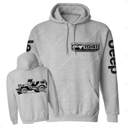Willys 1941 Seventy Nine Years Jp Lover Back and Front Casual Hoodie