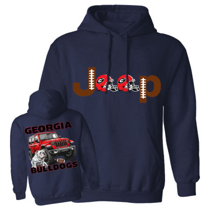 Georgia Jp Bulldog Red Helemet Jp Oversized Hoodie