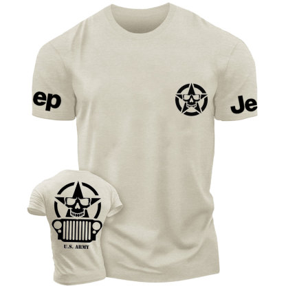 Skull Star Willys U.S. Army Double Printed T-Shirt