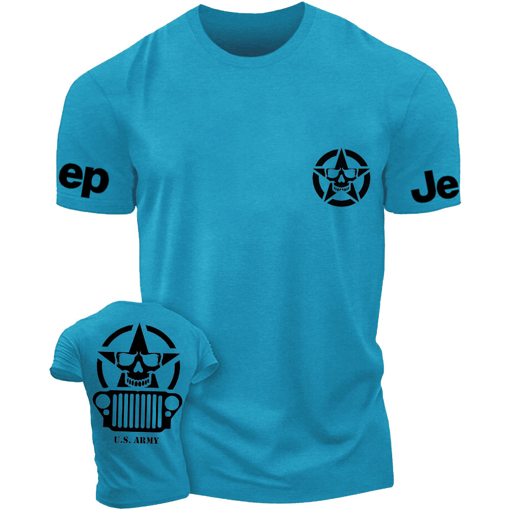 Skull Star Willys U.S. Army Double Printed T-Shirt