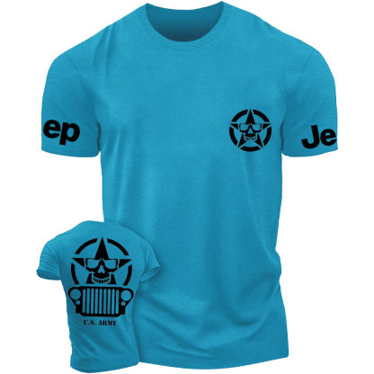 Skull Star Willys U.S. Army Double Printed T-Shirt