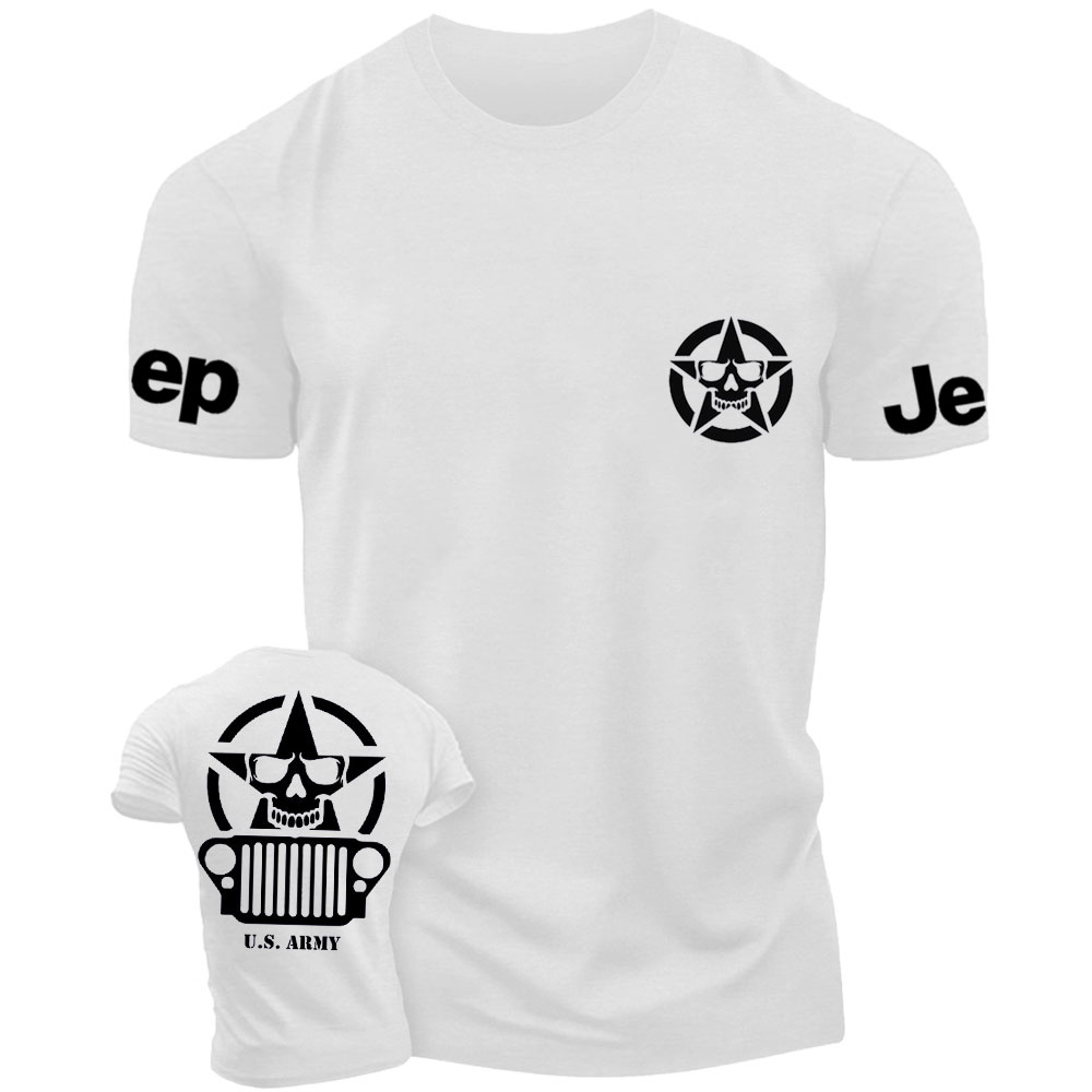 Skull Star Willys U.S. Army Double Printed T-Shirt
