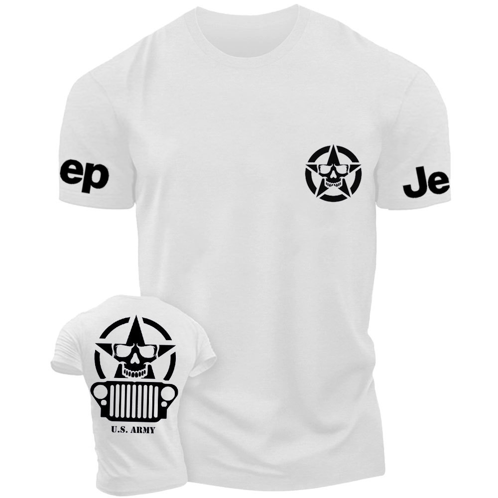 Skull Star Willys U.S. Army Double Printed T-Shirt