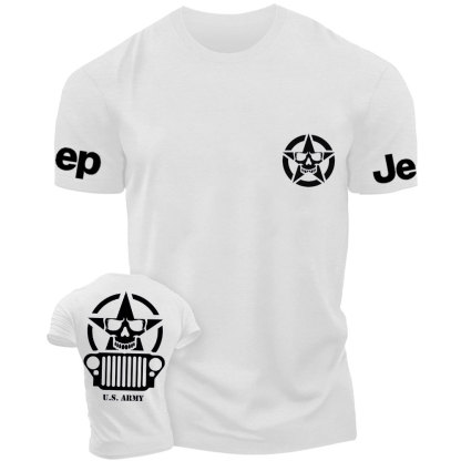 Skull Star Willys U.S. Army Double Printed T-Shirt
