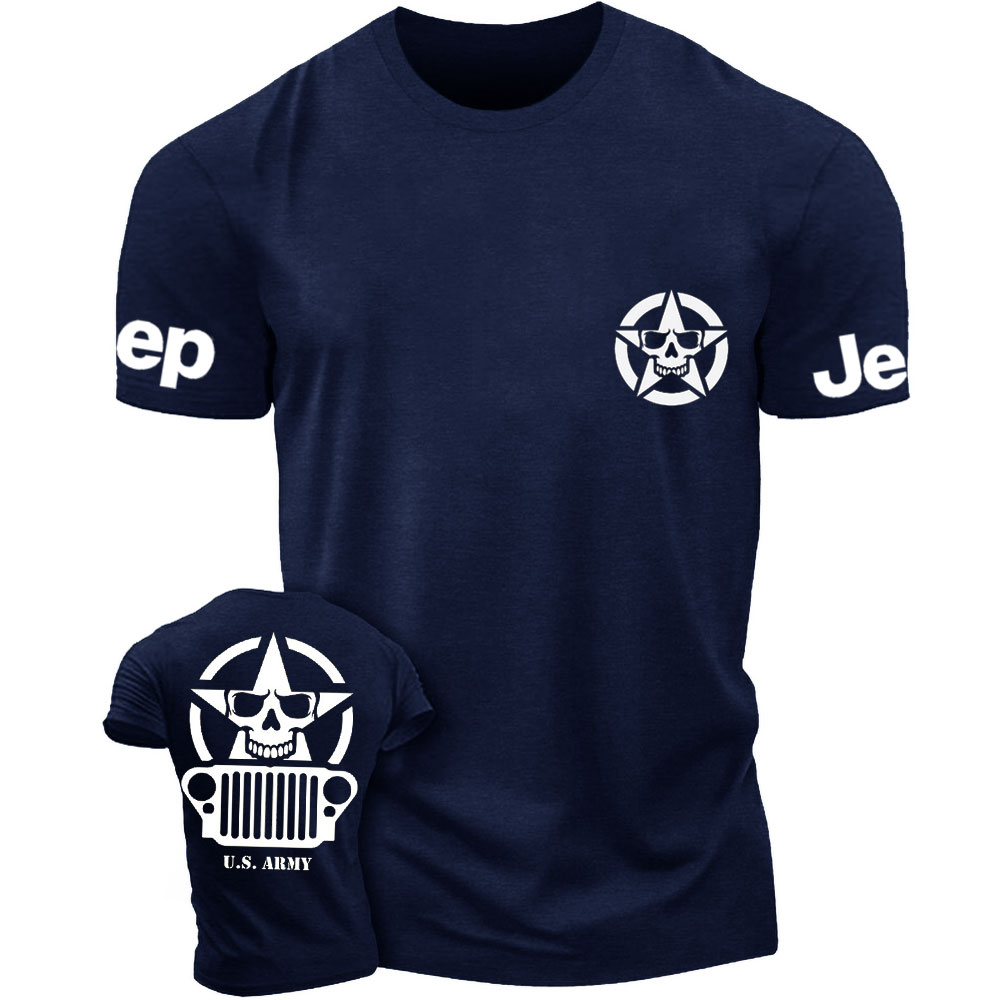 Skull Star Willys U.S. Army Double Printed T-Shirt