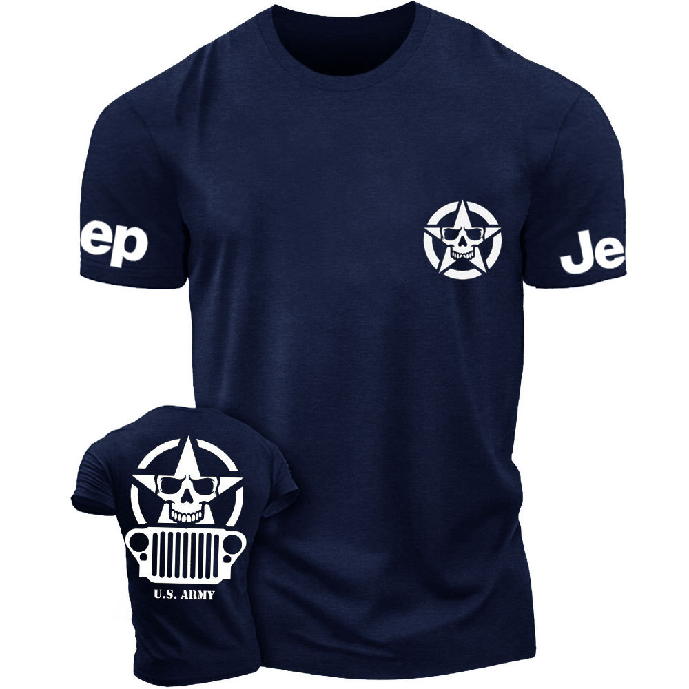 Skull Star Willys U.S. Army Double Printed T-Shirt
