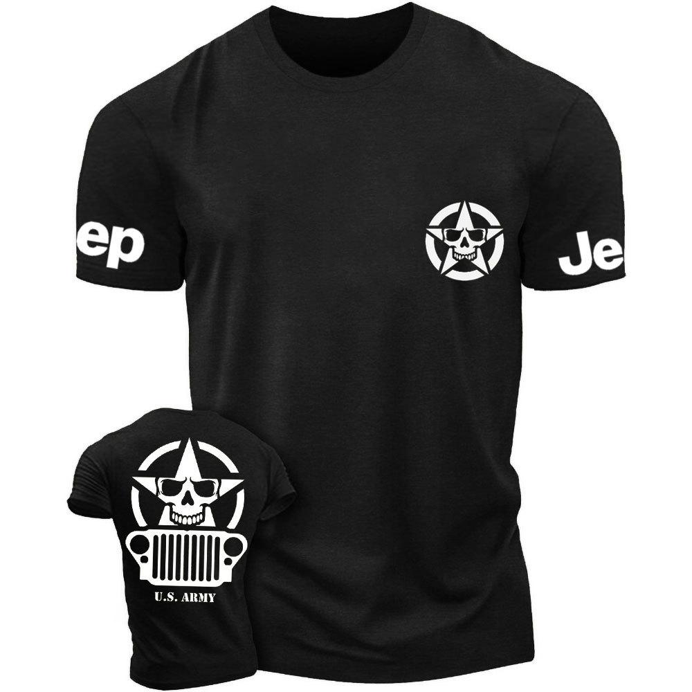 Skull Star Willys U.S. Army Double Printed T-Shirt