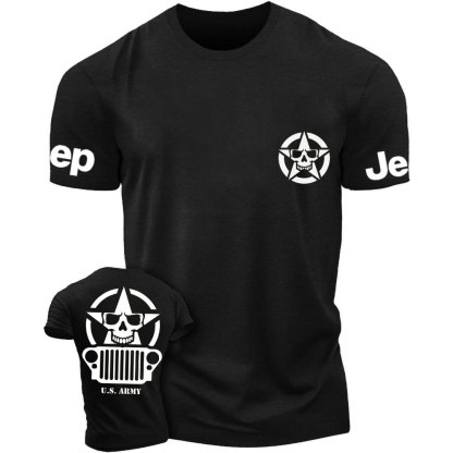 Skull Star Willys U.S. Army Double Printed T-Shirt