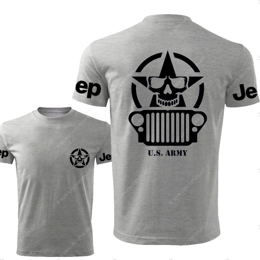 Skull Star Willys U.S. Army Double Printed T-Shirt