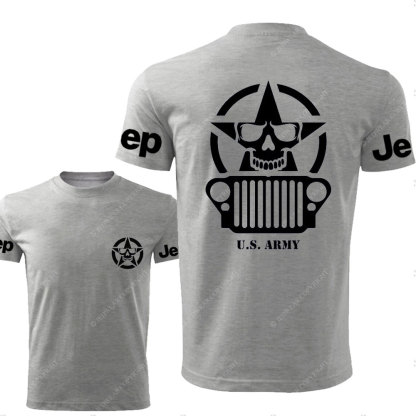 Skull Star Willys U.S. Army Double Printed T-Shirt