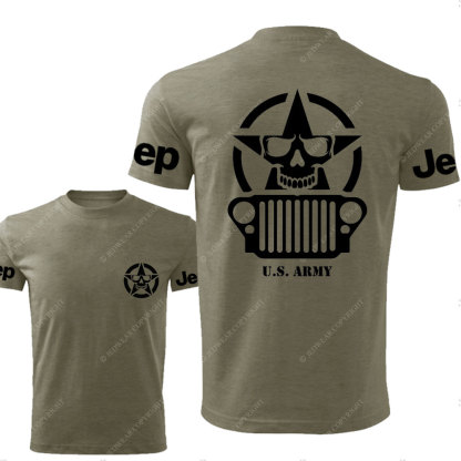 Skull Star Willys U.S. Army Double Printed T-Shirt