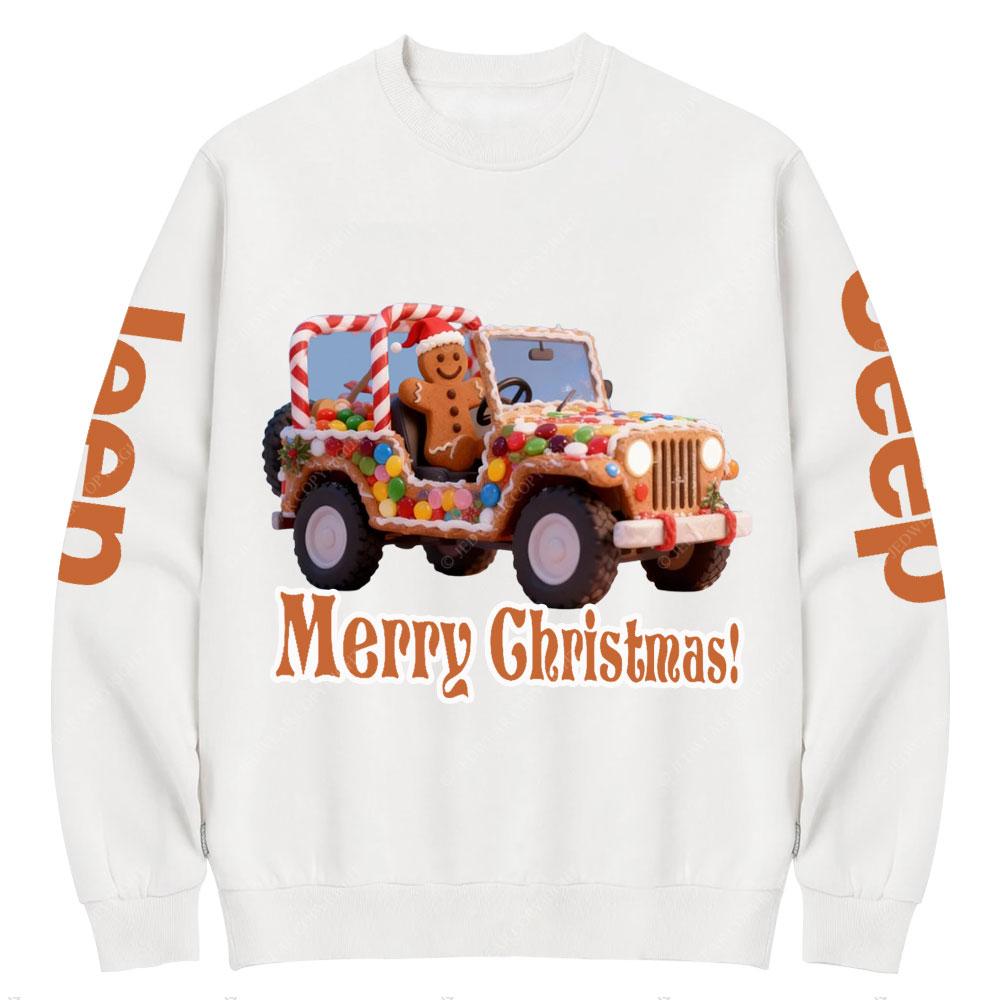 Gingerbread Man Drive Gingerbread Bake and Jp Lover Crew Neck Sweatshirt