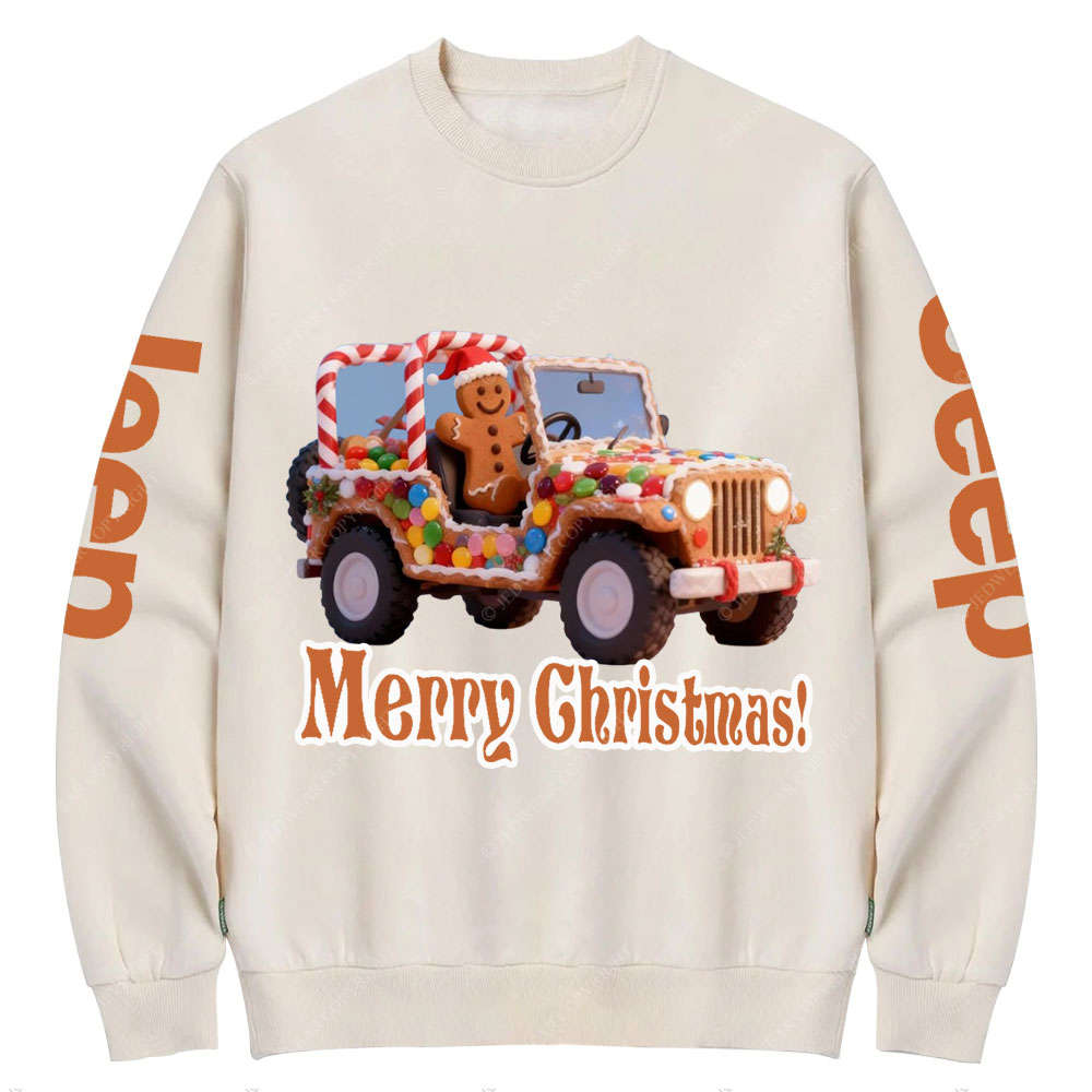 Gingerbread Man Drive Gingerbread Bake and Jp Lover Crew Neck Sweatshirt