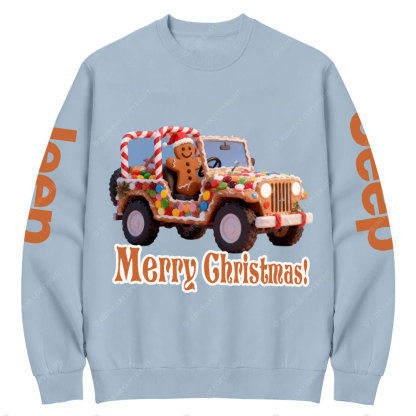 Gingerbread Man Drive Gingerbread Bake and Jp Lover Crew Neck Sweatshirt