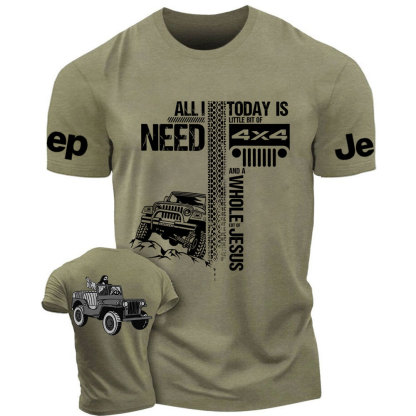 All I Need Today Is Jp And A Whole Jesus Drive Jp Double Printed T-Shirt