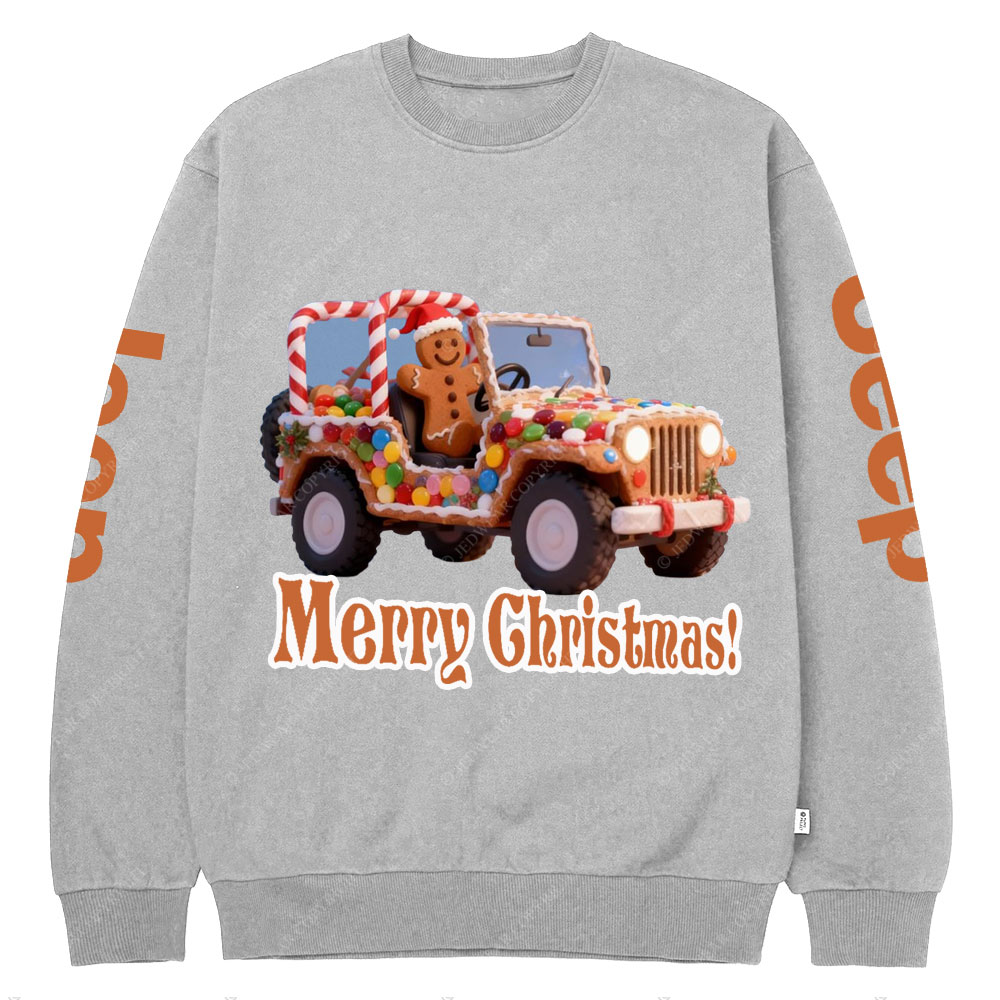 Gingerbread Man Drive Gingerbread Bake and Jp Lover Crew Neck Sweatshirt