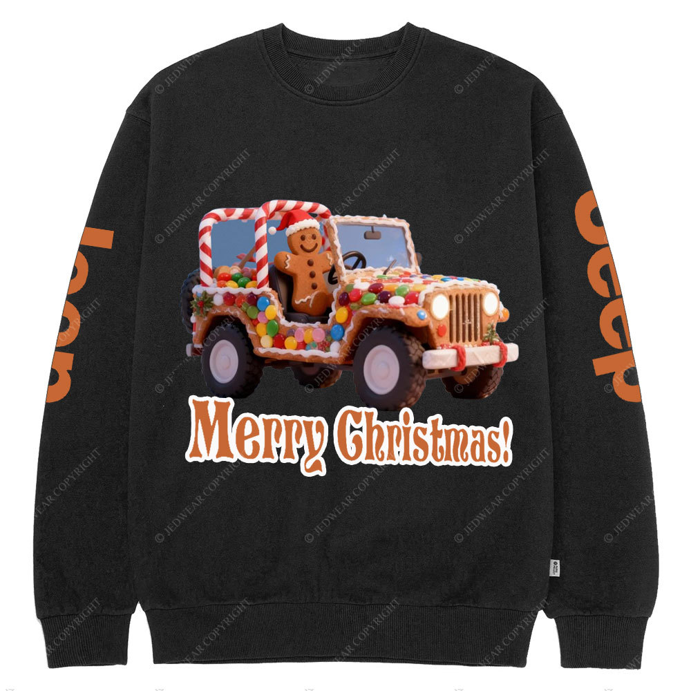 Gingerbread Man Drive Gingerbread Bake and Jp Lover Crew Neck Sweatshirt
