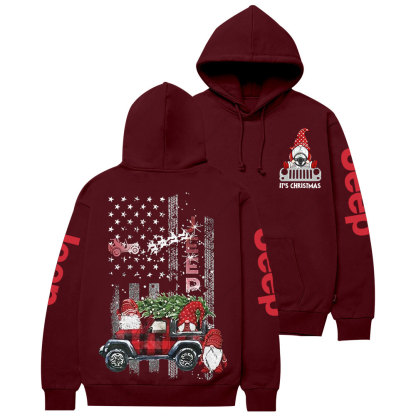Gnome Jp Flag It is Christmas Casual Hoodie