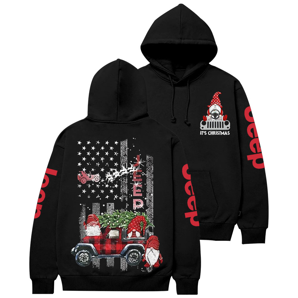 Gnome Jp Flag It is Christmas Casual Hoodie