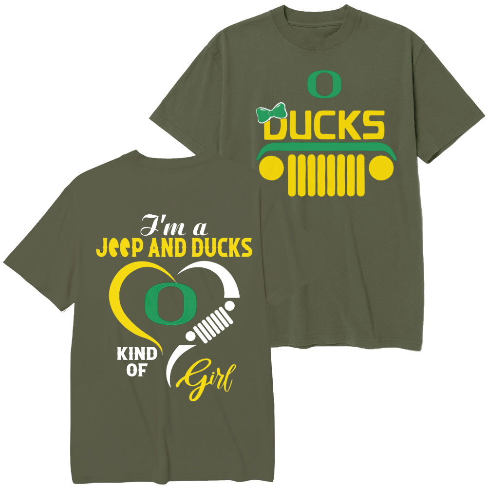 Oregon Ducks Football Team Heart Jp Girl T-Shirt
