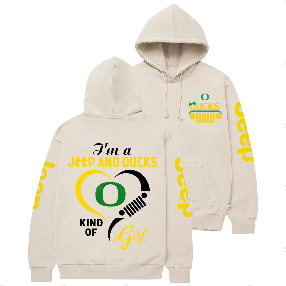 Oregon Ducks Football Team Heart Jp Girl Casual Hoodie