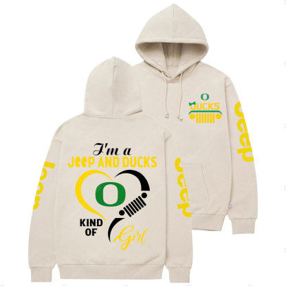 Oregon Ducks Football Team Heart Jp Girl Casual Hoodie