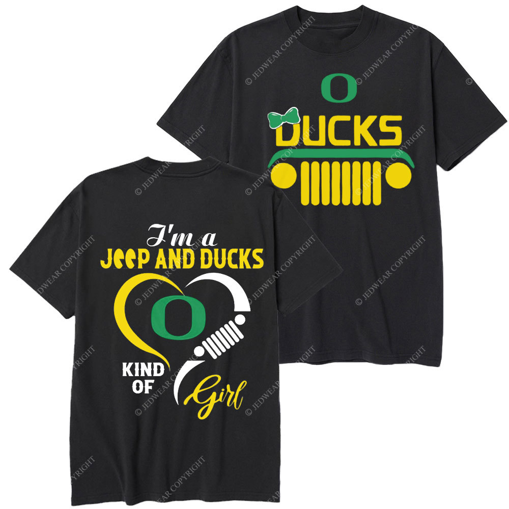 Oregon Ducks Football Team Heart Jp Girl T-Shirt