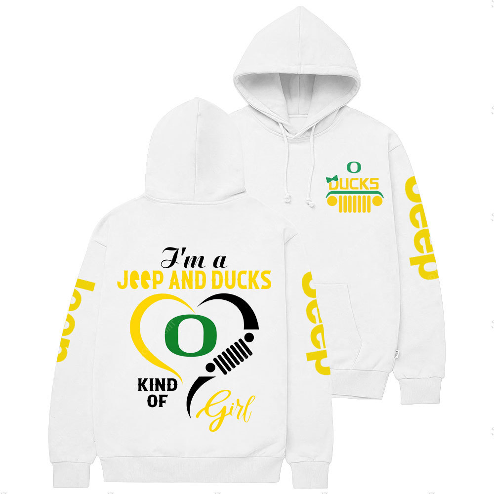 Oregon Ducks Football Team Heart Jp Girl Casual Hoodie