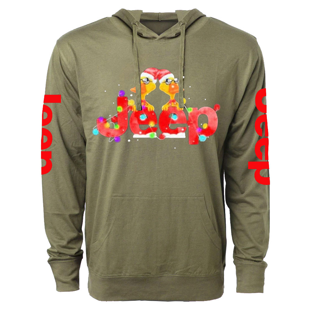 Duck Hat Santa Jp Light Merry Christmas Oversized Lightweight Hoodie