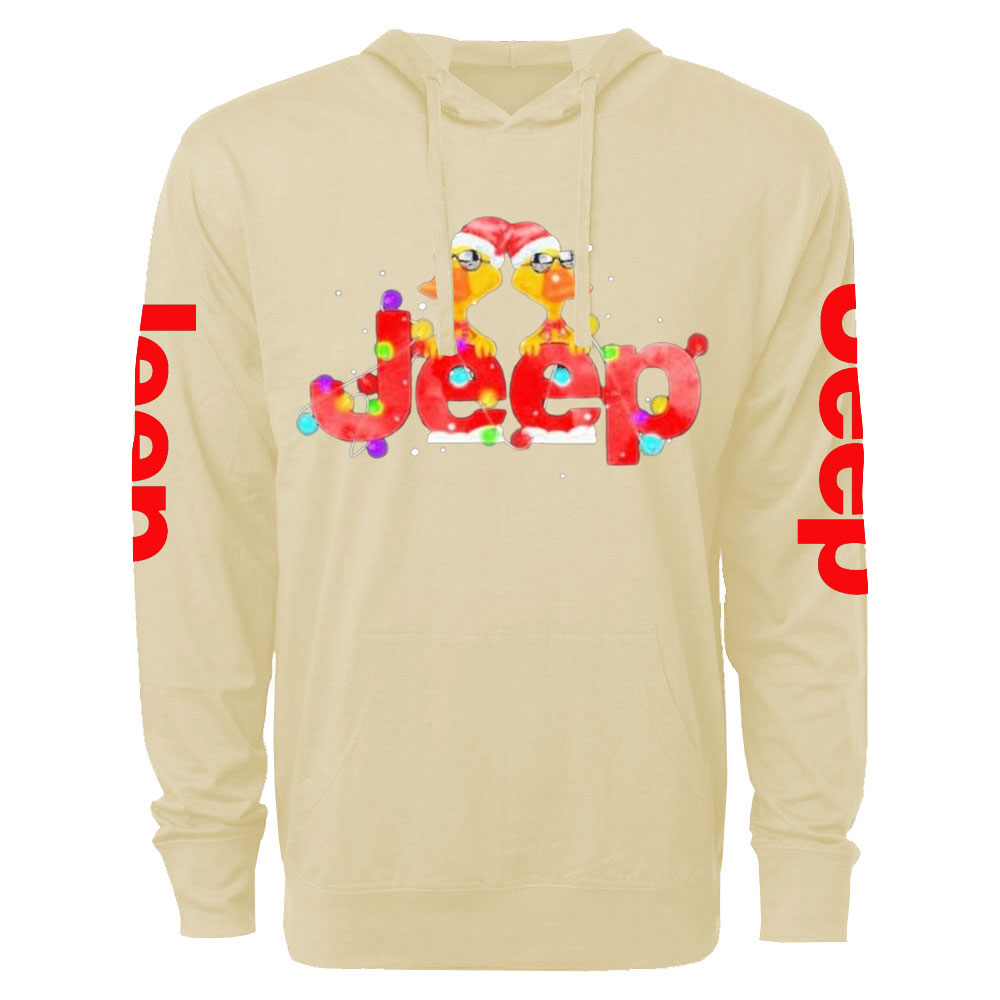 Duck Hat Santa Jp Light Merry Christmas Oversized Lightweight Hoodie