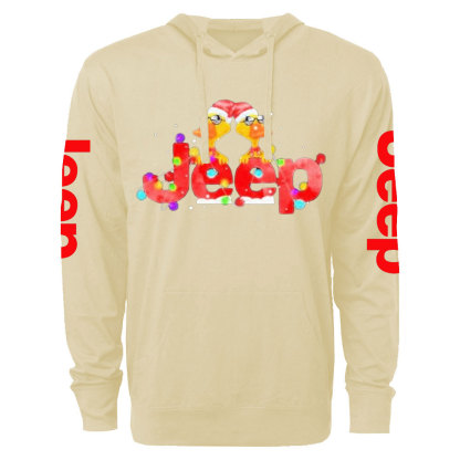 Duck Hat Santa Jp Light Merry Christmas Oversized Lightweight Hoodie