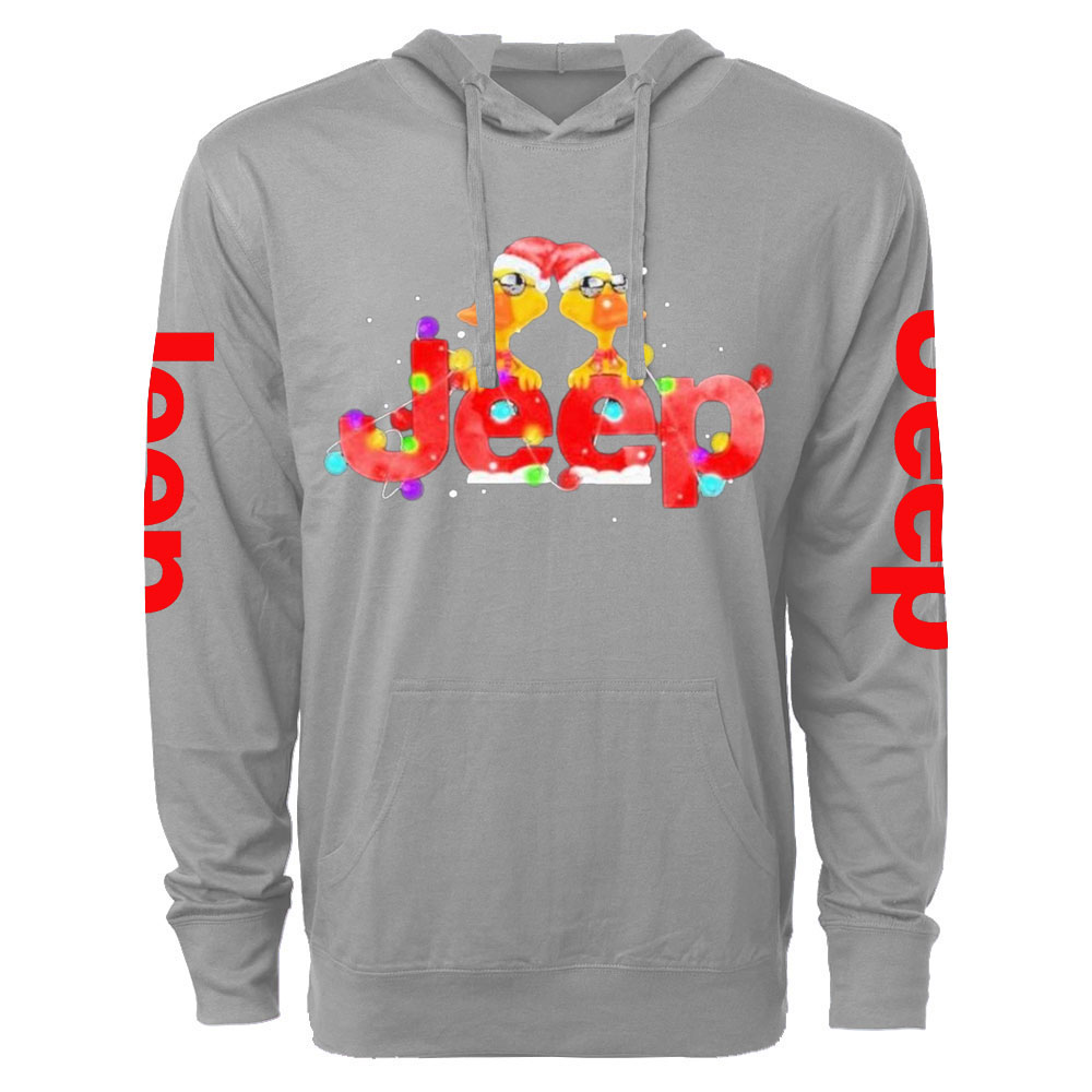 Duck Hat Santa Jp Light Merry Christmas Oversized Lightweight Hoodie