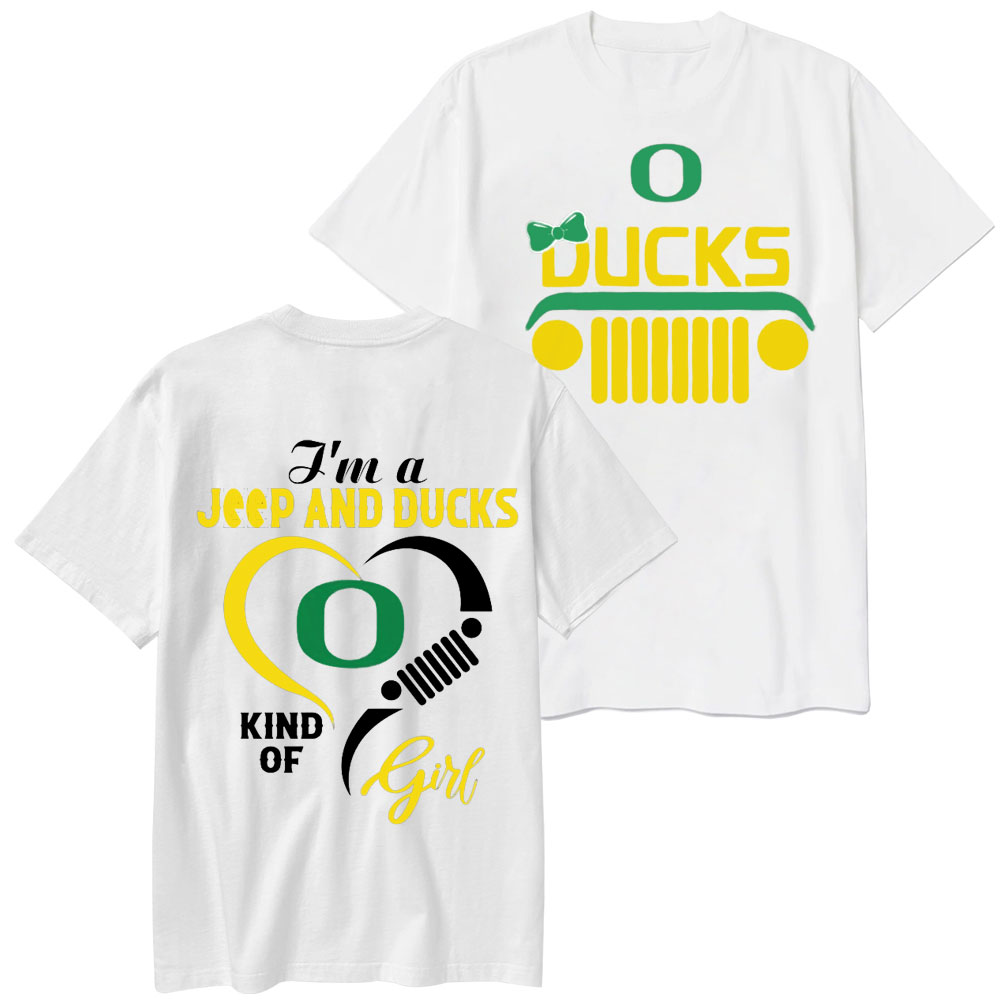 Oregon Ducks Football Team Heart Jp Girl T-Shirt