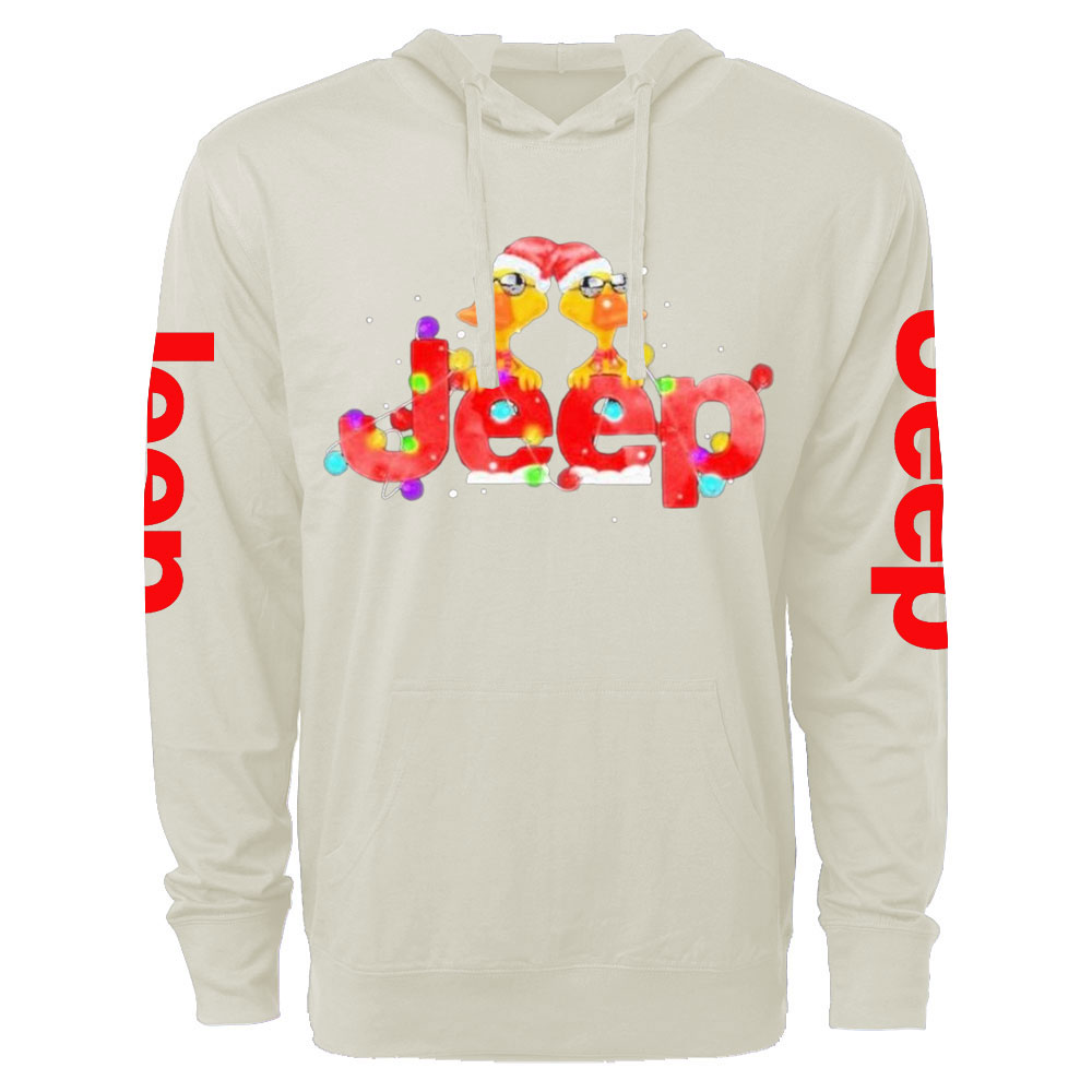 Duck Hat Santa Jp Light Merry Christmas Oversized Lightweight Hoodie
