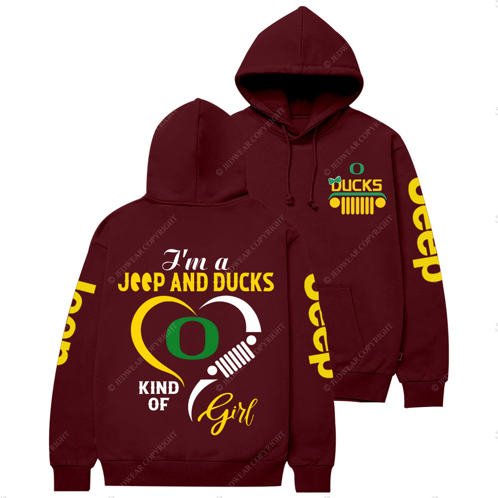 Oregon Ducks Football Team Heart Jp Girl Casual Hoodie