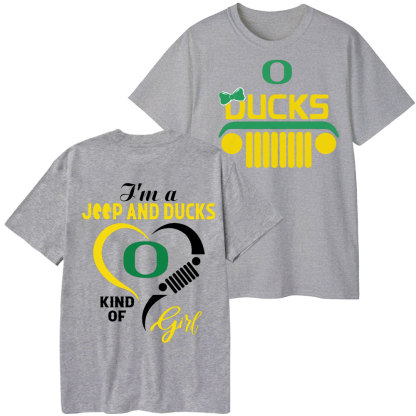 Oregon Ducks Football Team Heart Jp Girl T-Shirt
