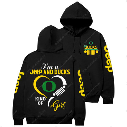 Oregon Ducks Football Team Heart Jp Girl Casual Hoodie