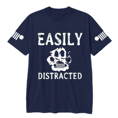 Easily Distracted Jp Paw Pet Lover T-Shirt
