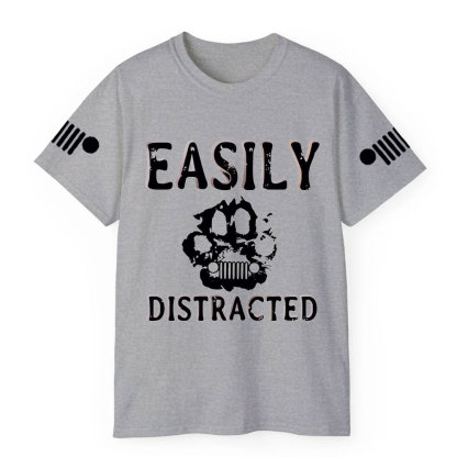Easily Distracted Jp Paw Pet Lover T-Shirt