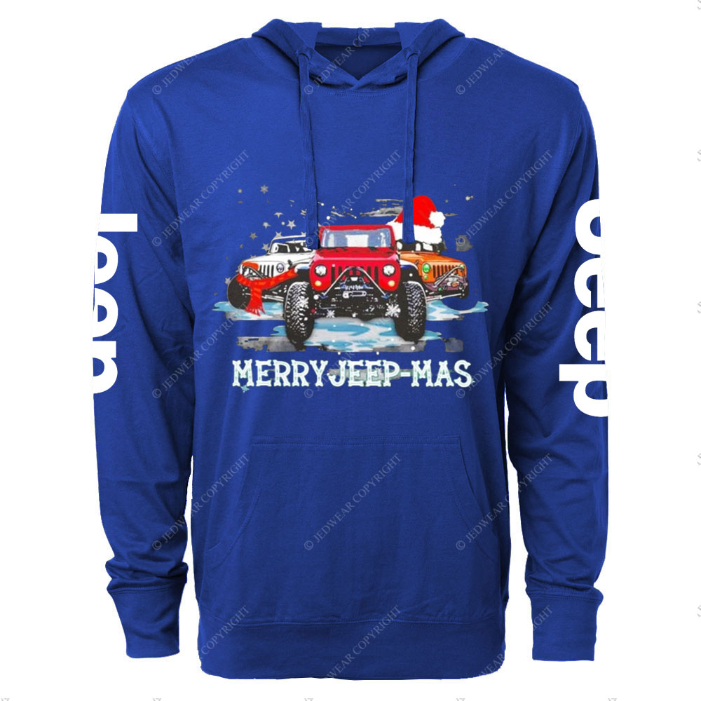 Merry Jp-mas Christmas USA Flag Oversized Lightweight Hoodie