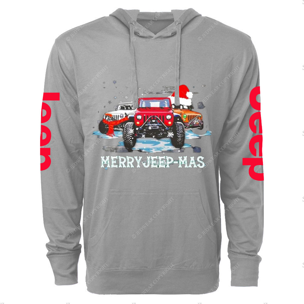 Merry Jp-mas Christmas USA Flag Oversized Lightweight Hoodie