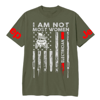I Am Not Most Women Electrician Jp Flag T-shirt