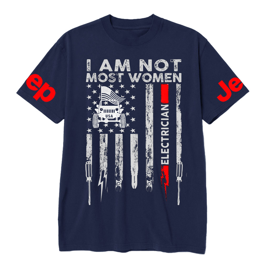 I Am Not Most Women Electrician Jp Flag T-shirt