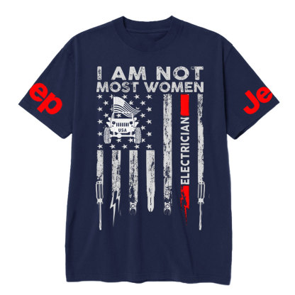 I Am Not Most Women Electrician Jp Flag T-shirt
