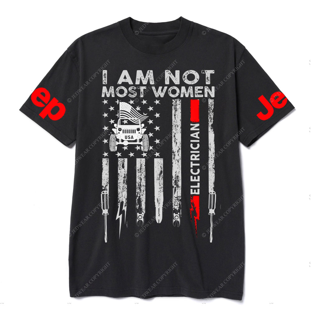 I Am Not Most Women Electrician Jp Flag T-shirt